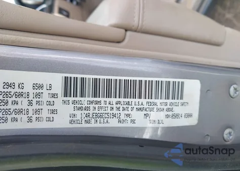 2014 Jeep Grand Cherokee Limited from USA, damaged, VIN 1C4RJEBG6EC519412